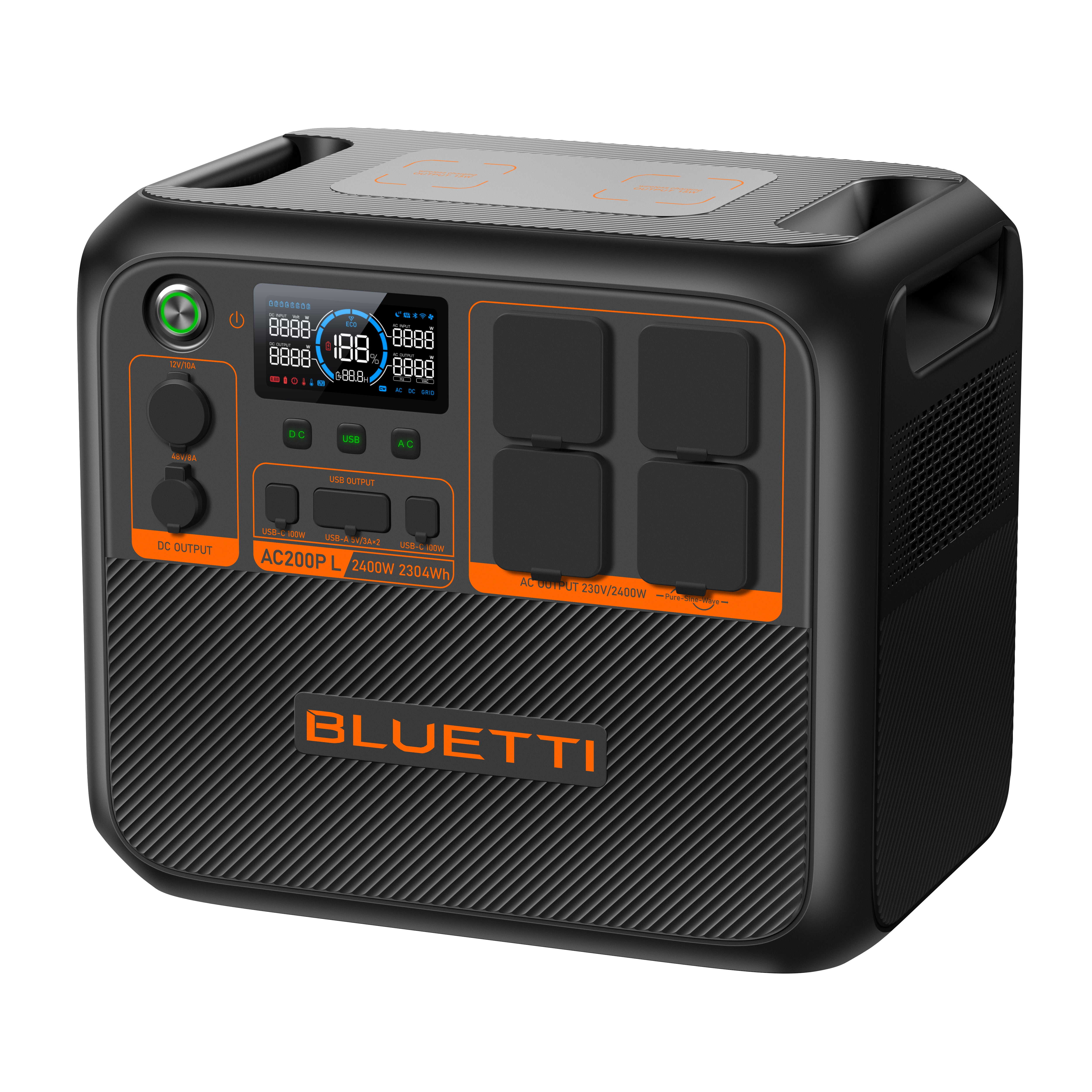 BLUETTI AC200PL SOLAR PORTABLE POWER STATION | 2400W 2304Wh