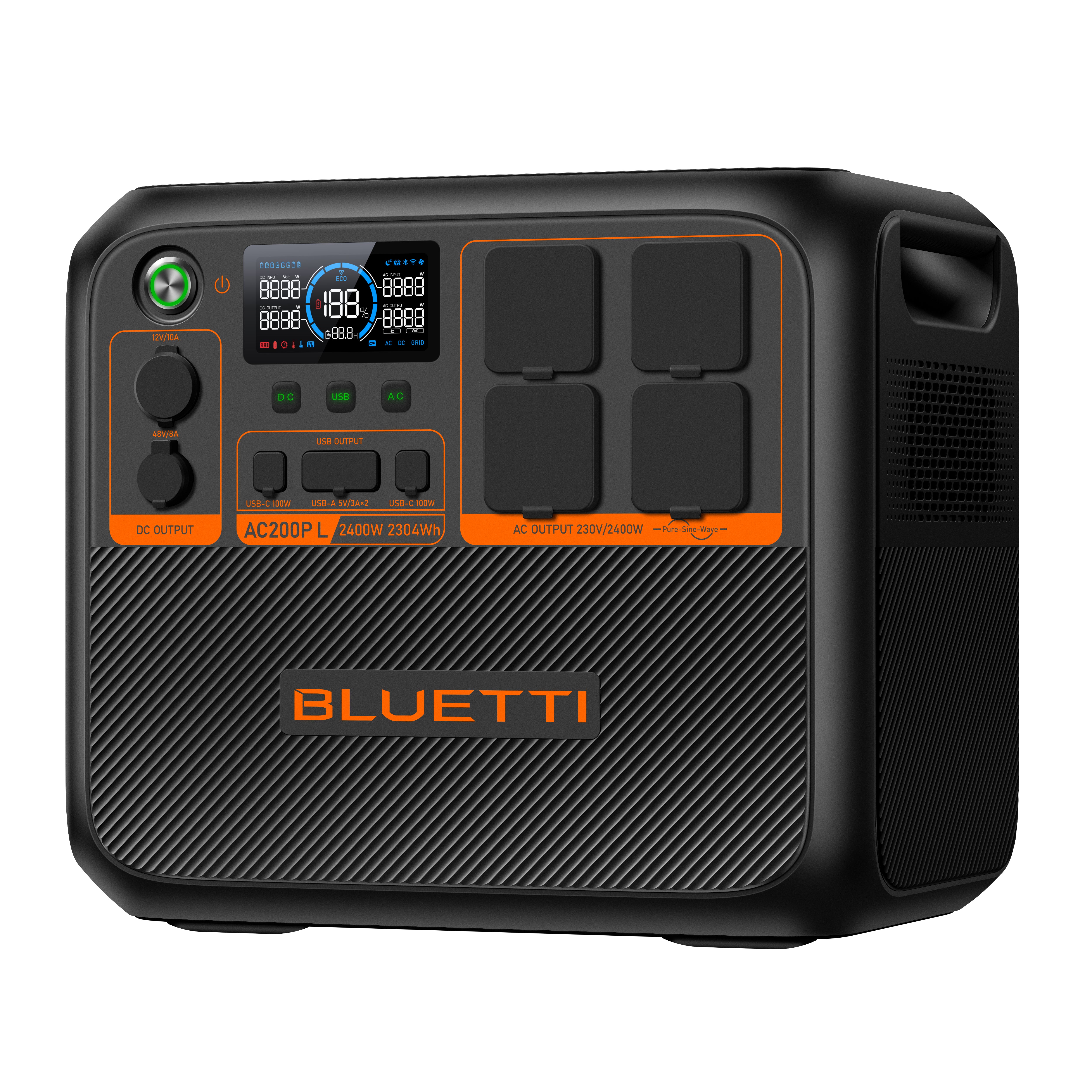 BLUETTI AC200PL SOLAR PORTABLE POWER STATION | 2400W 2304Wh