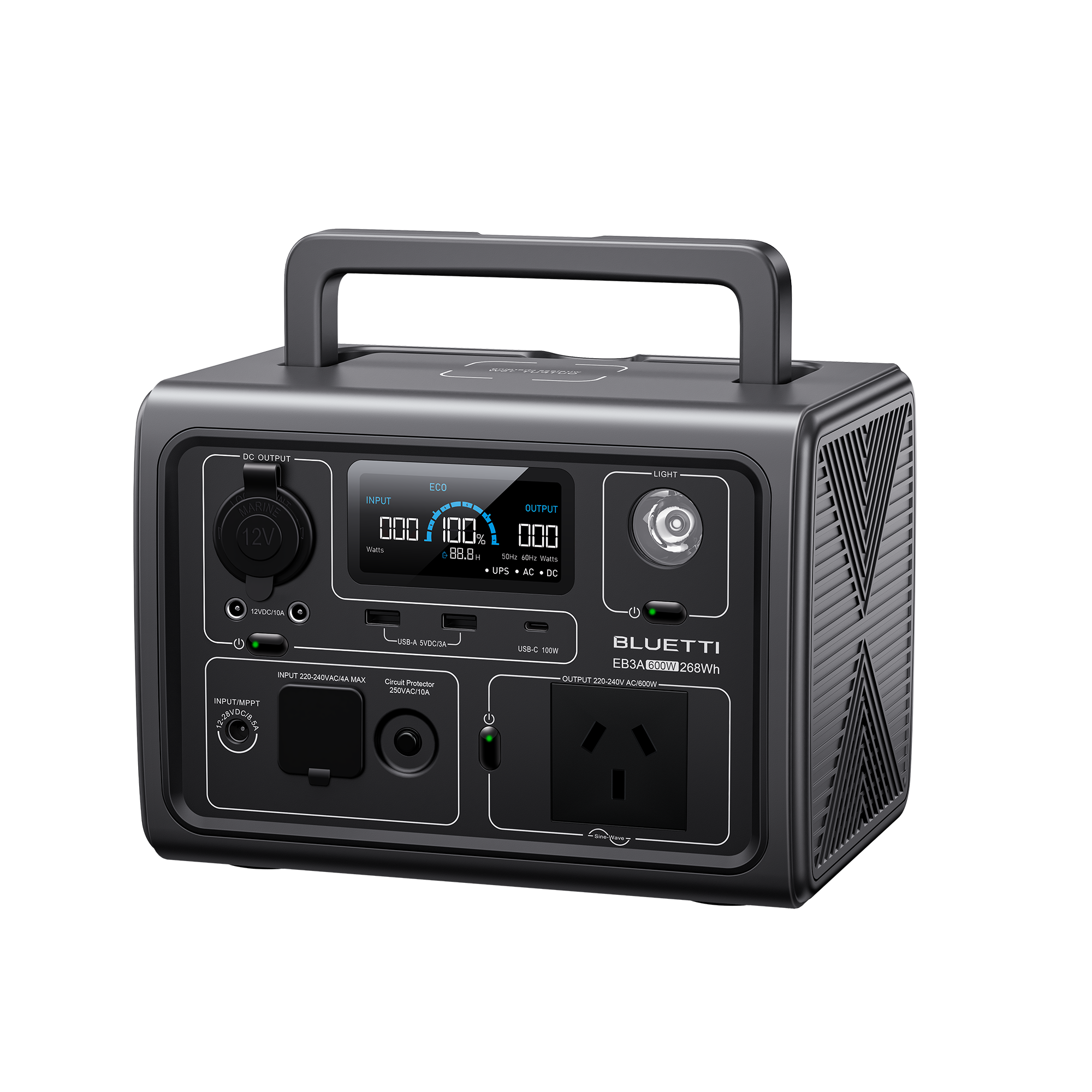 BLUETTI EB3A Portable Power Station | 600W 268Wh