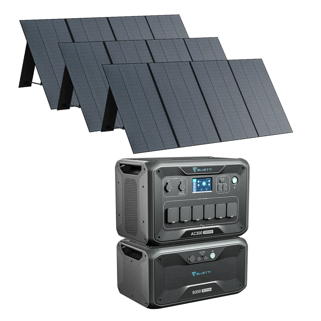 BLUETTI AC300 + 1*B300 + Solar Panels | Solar Generator Kit